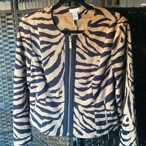 Chico’s Tiger Print Cropped Jacket